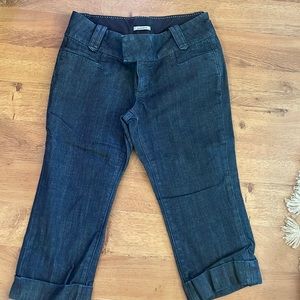 Jean cuffed crops